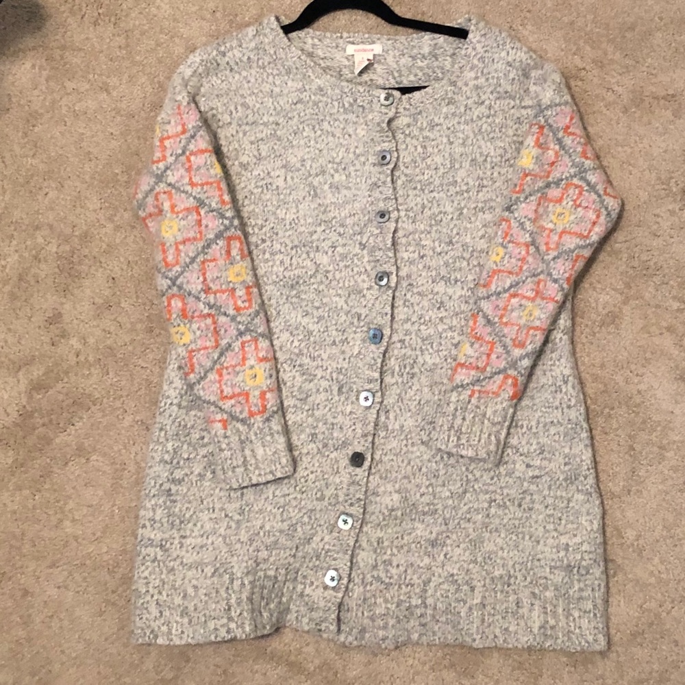 Sundance Wool Blend Cardigan with Printed Sleeves